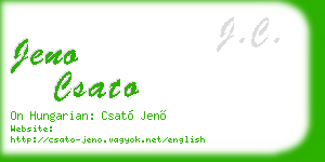 jeno csato business card